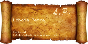 Loboda Petra névjegykártya