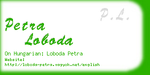 petra loboda business card